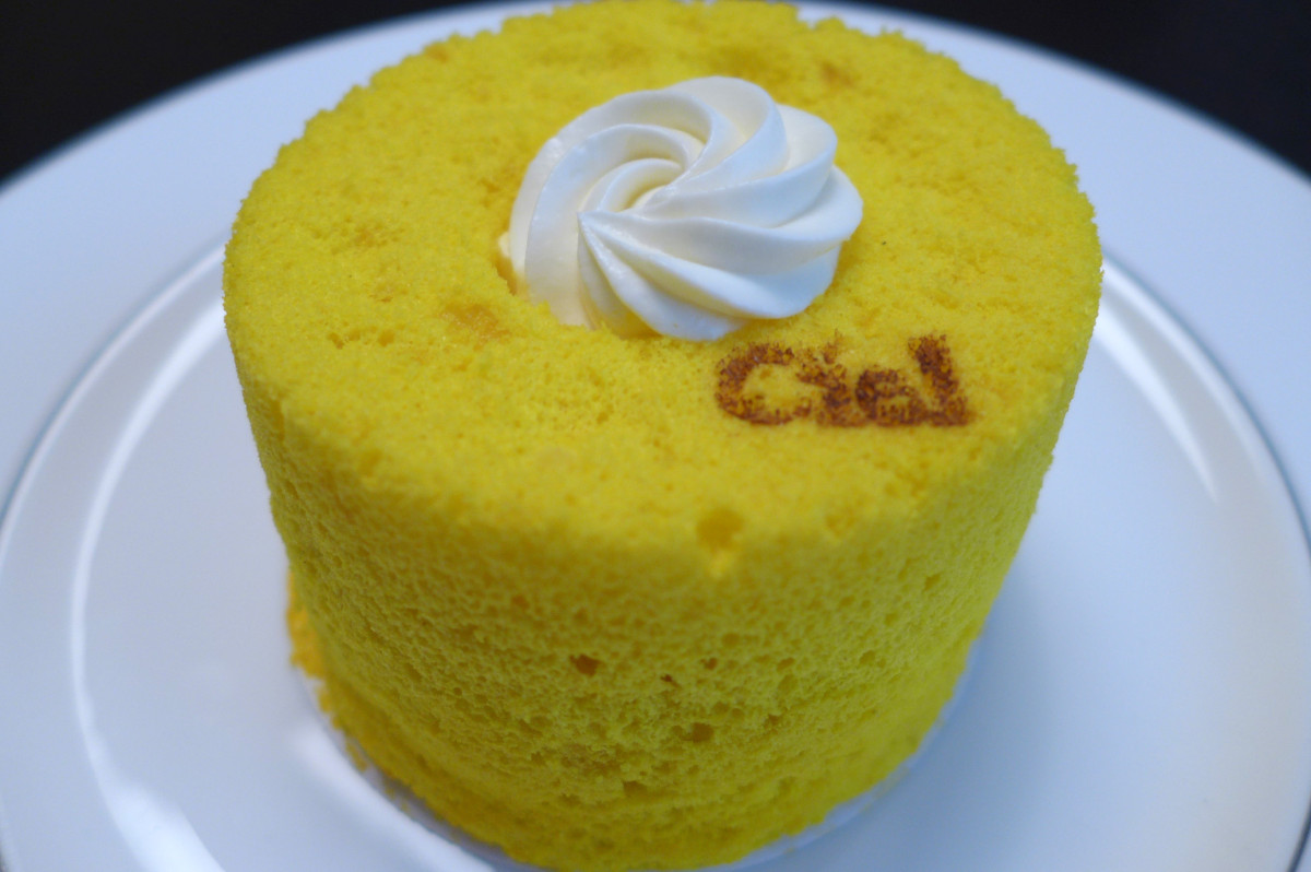 Angel cake with yuzu