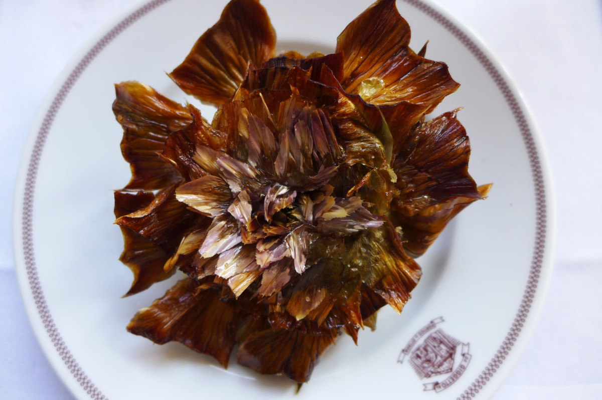 Jewish-style (whole fried) artichokes