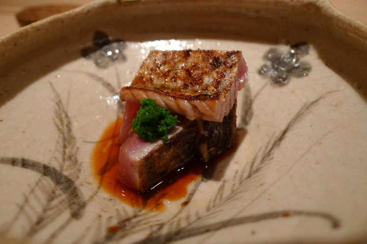 One of the otsumami at Yoshitake (3 Michelin stars)