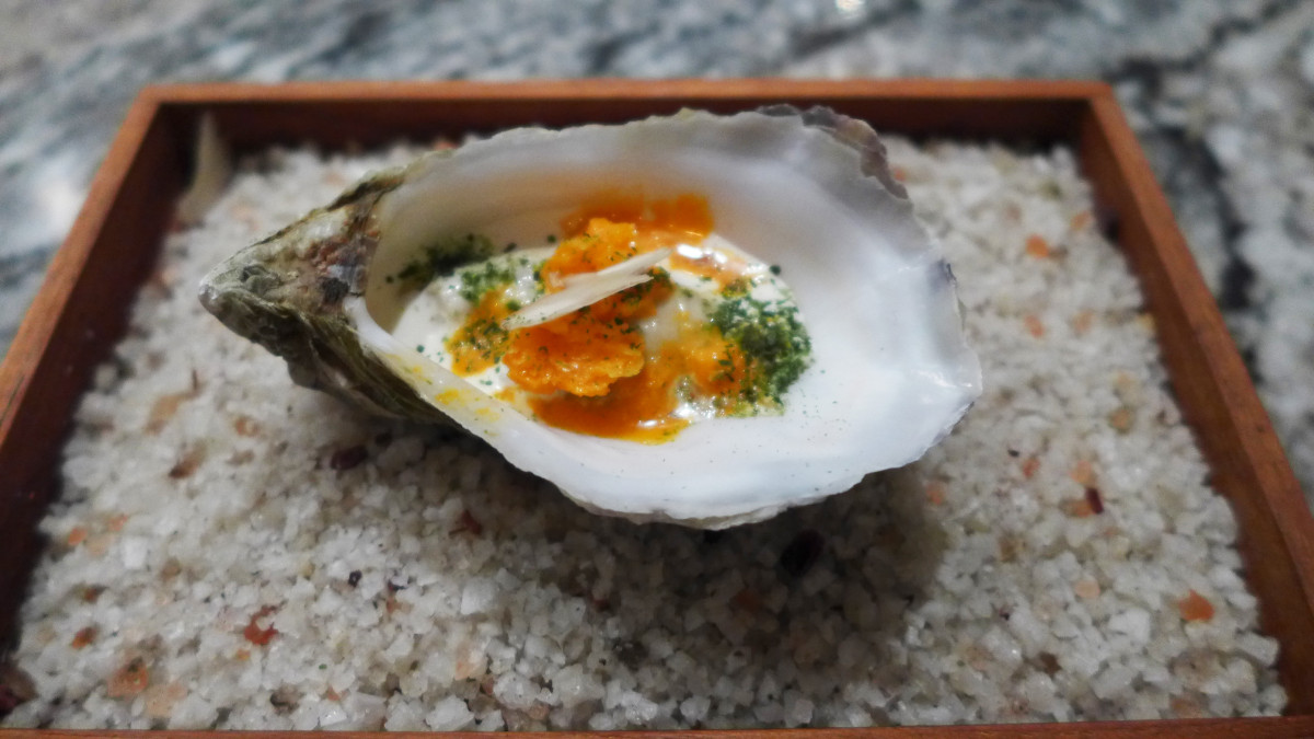 "45 min" oyster at Frantzén, Stockholm