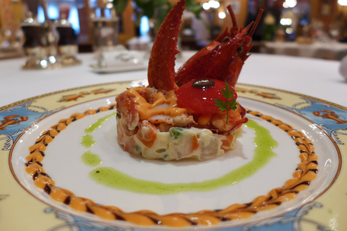 Lobster with "Russian" style salad