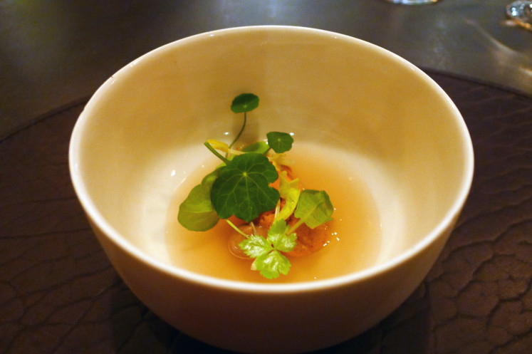 "Pine nut miso, sea urchin"