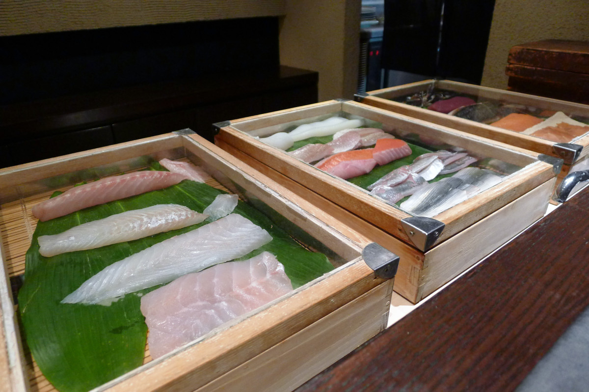 Fish filets which would be used to make sushis