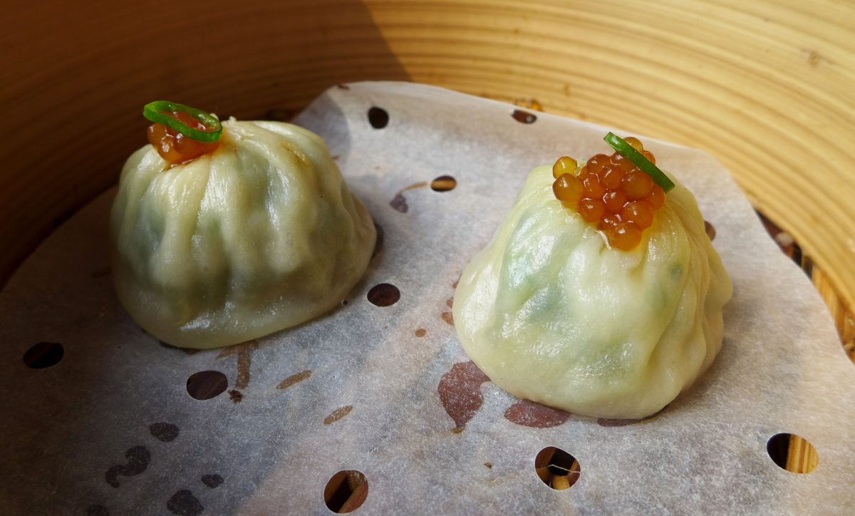 Shanghai steamed dumplings, ginger infused vinegar