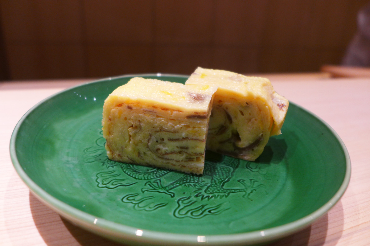 Tamago (omelette)with white truffles. This was the only course I didn't appreciate at all at The Araki. The omelette was too sweet and the white truffle didn't give much to the overall flavours.