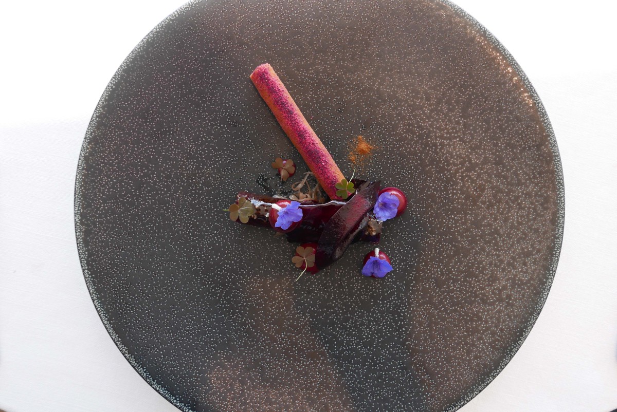 Foie gras with beetroot and liquorice