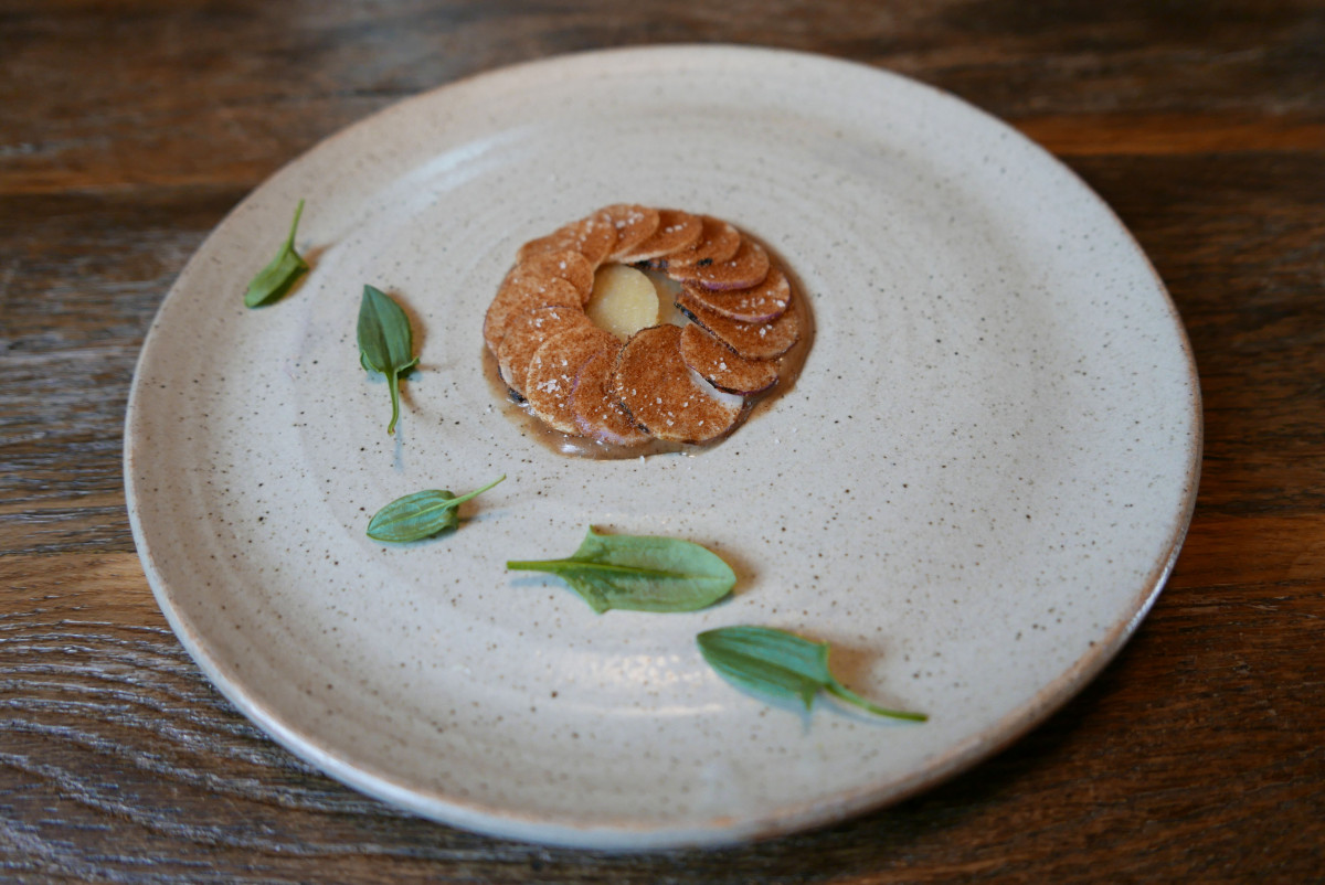 Turnip, apple root and hazelnut