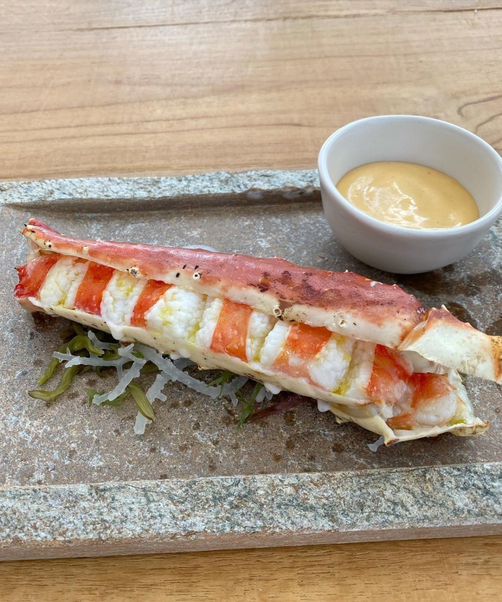 King crab with kimchi sauce