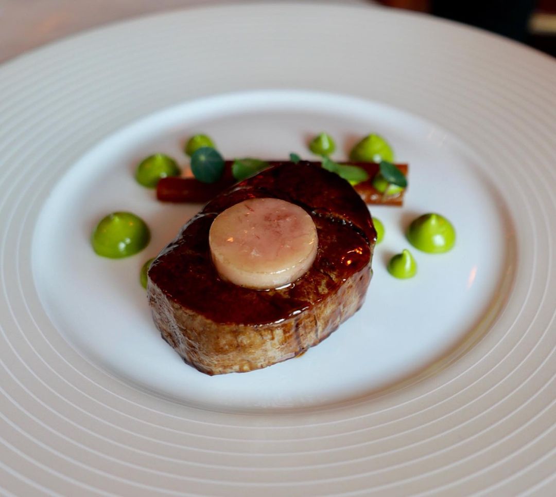 Fillet of beef with salsify, lovage and smoked bone marrow