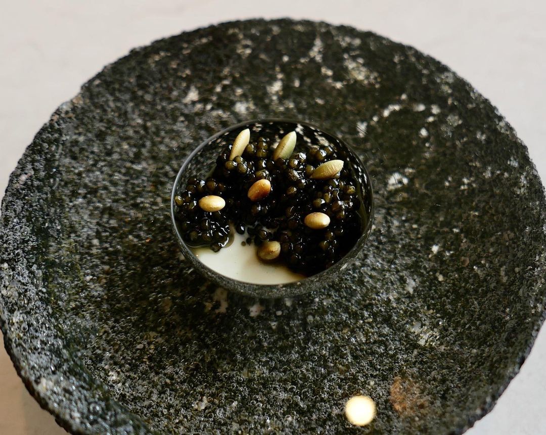 Oscietra caviar, water&pumpkin seeds