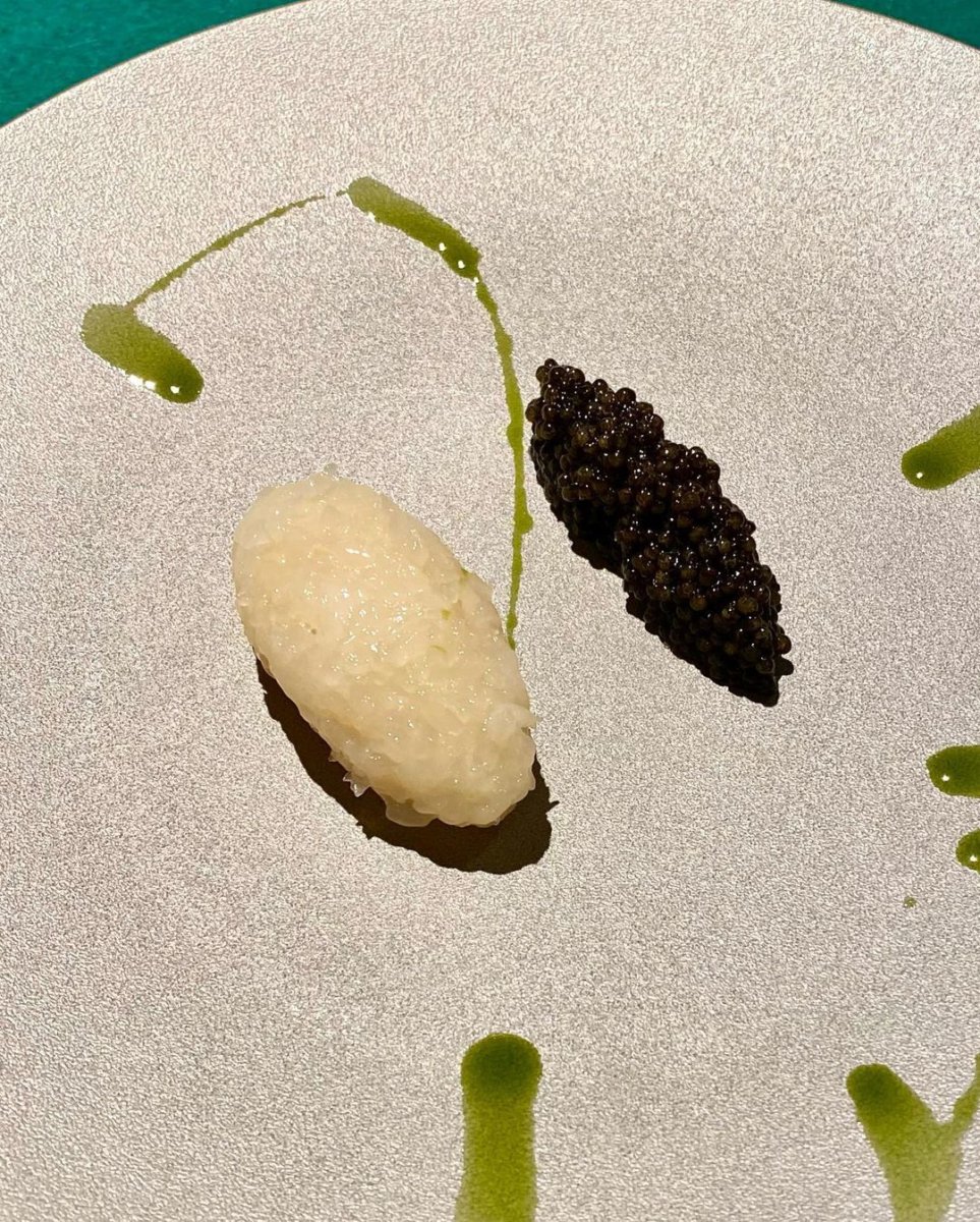 squid tartare with caviar