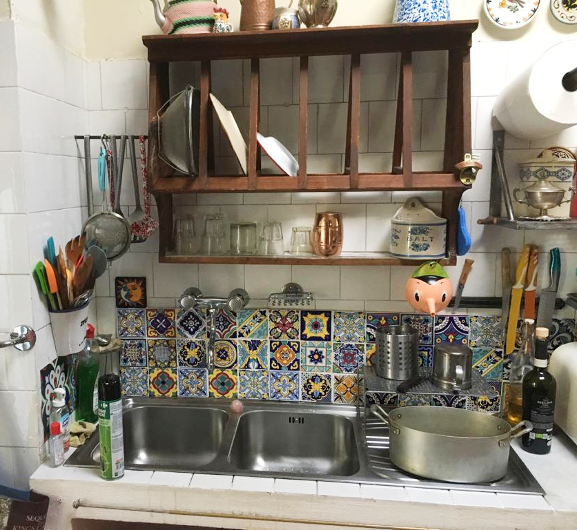 Erri De Luca's kitchen. Photo by Erri De Luca