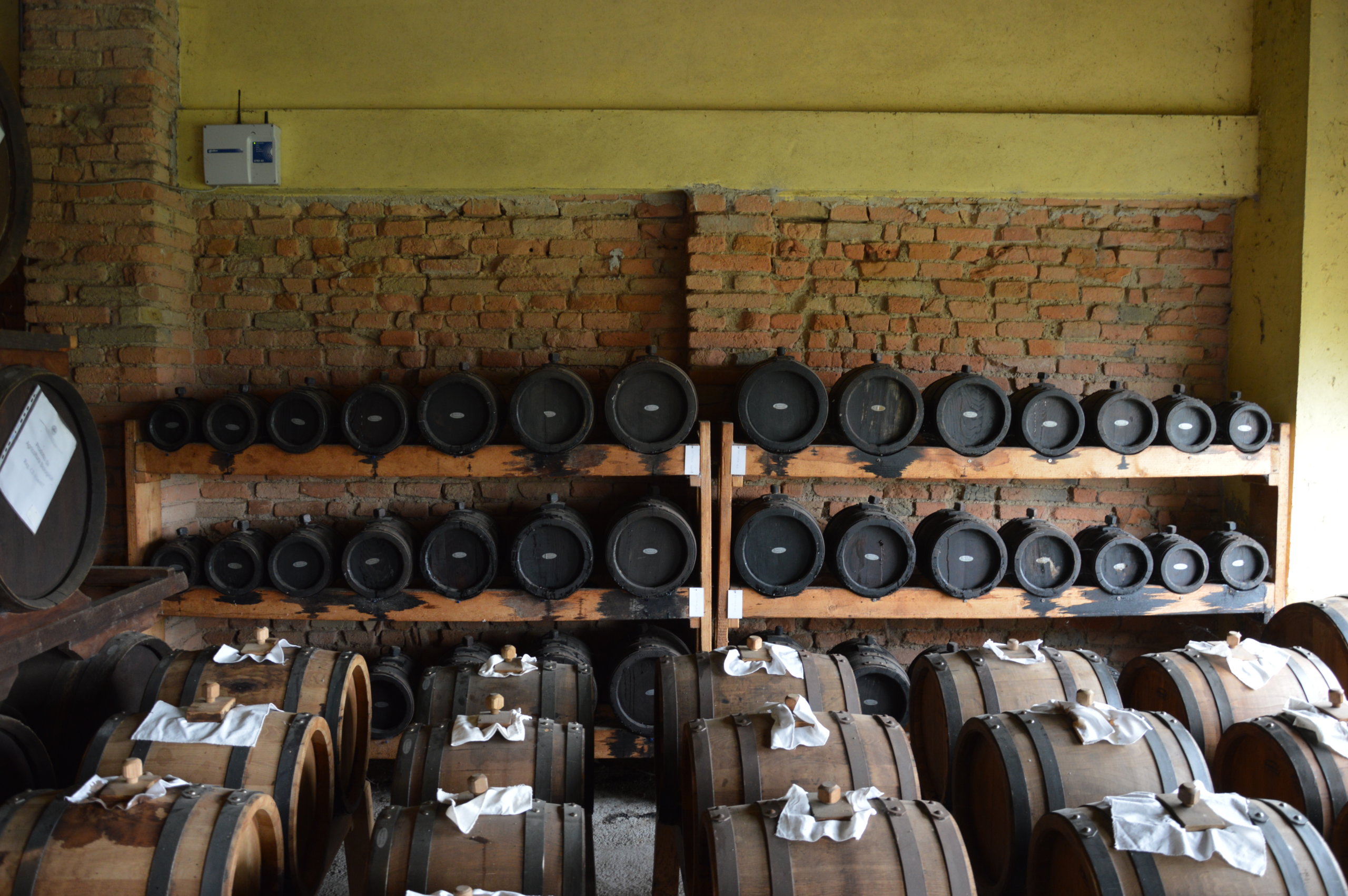 The aging barrels at Acetaia San Giacomo
