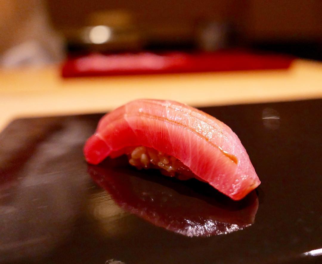 Sushi with medium fatty tuna