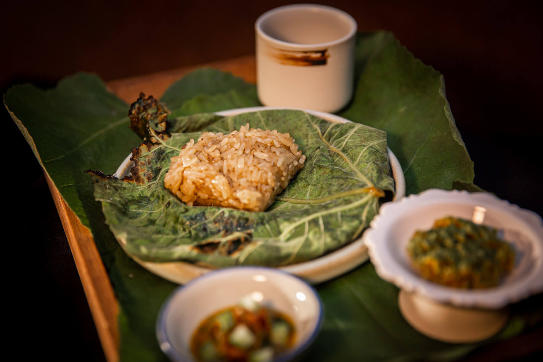 Fig leave grilled "Khao Mao Doi" by Baan Tepa