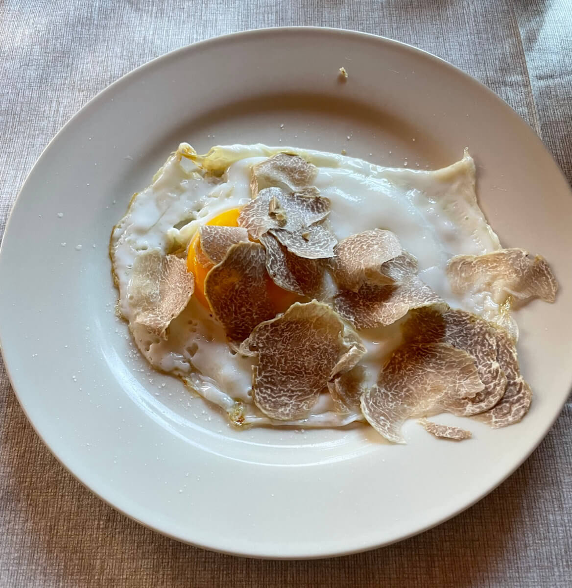 Fried egg with truffles