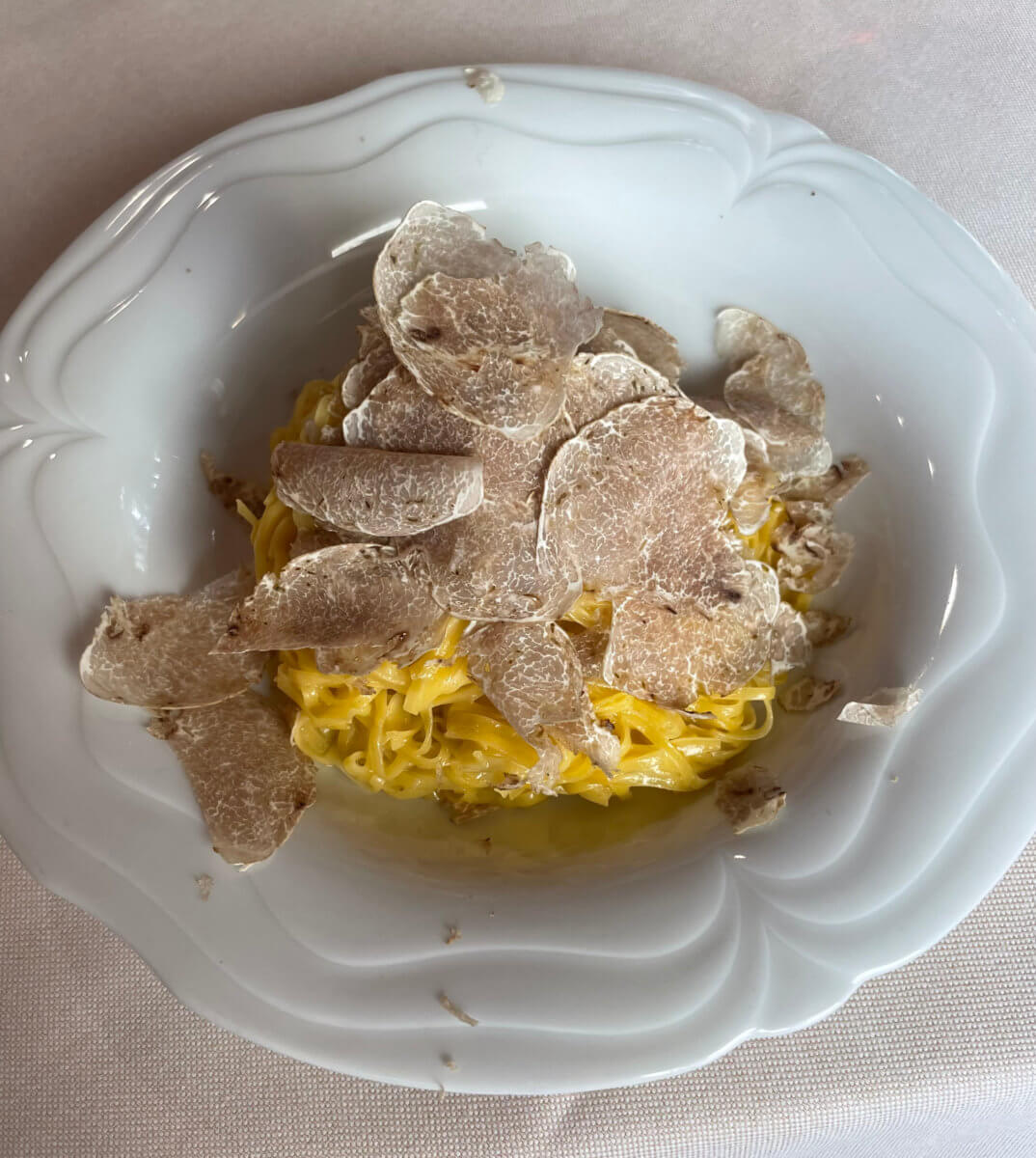 Tajarin pasta with truffles