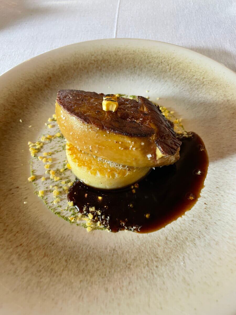 One of the best pan fried foie gras dishes ever - with mais pancake, honey and Modena vinegar reduction.